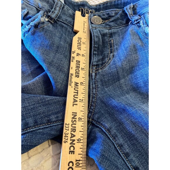 Decree Distressed Womens Jeans Size 9 Bootcut Lowrise Stylish Classy Comfortable - Picture 11 of 12